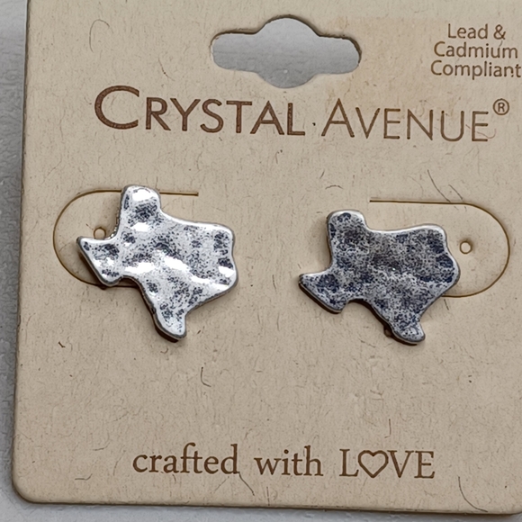 NWT Texas State Silvertone Western Boho Stud Earrings - Picture 2 of 5